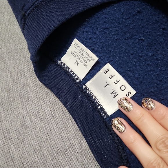 Vintage Y2K Custom Reworked Upcycled Super Crop Oversized Pullover Sweatshirt - Picture 8 of 9